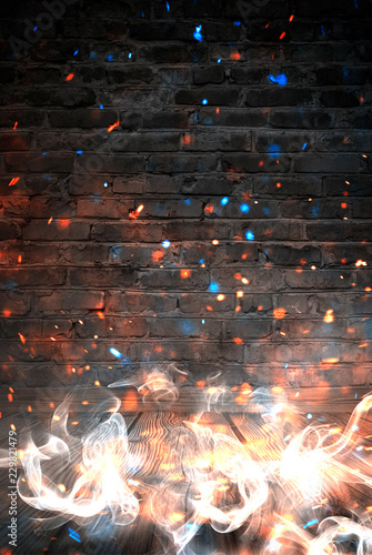 Brick wall, background, neo...
