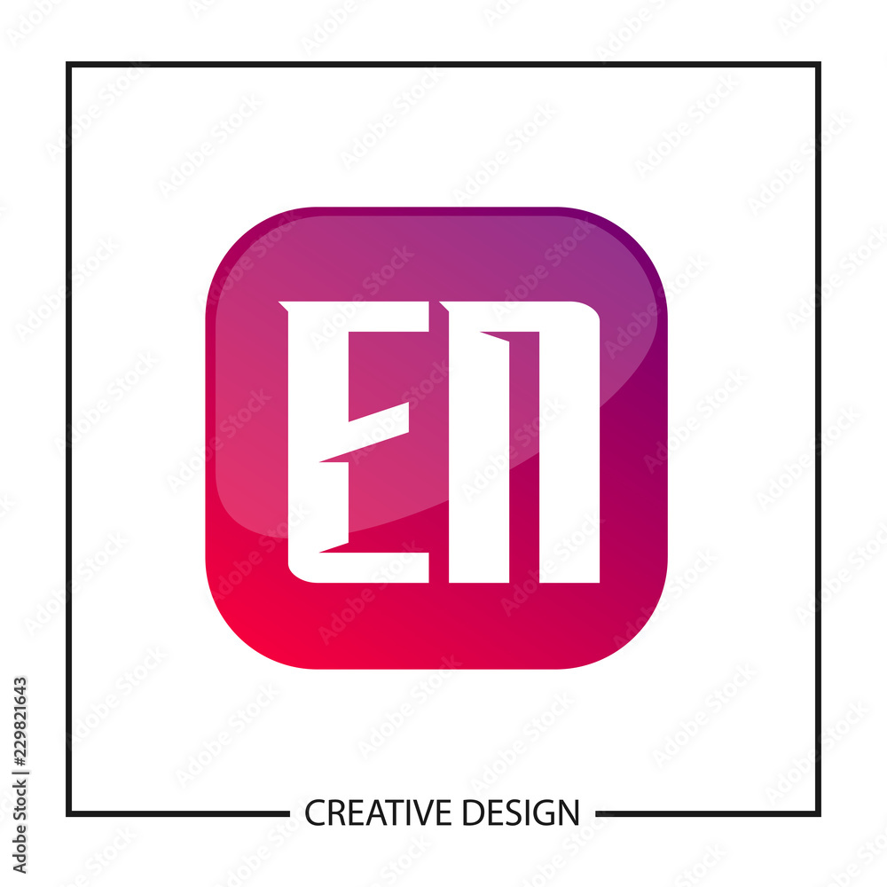 Initial Letter EN Logo Template Design Initial Letter EN Logo Template Design