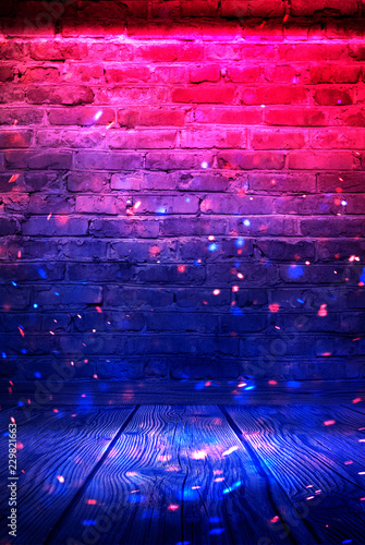 Brick wall, background, neo...