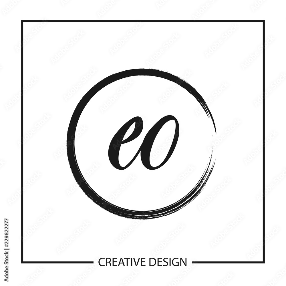 Initial Letter EO Logo Template Design