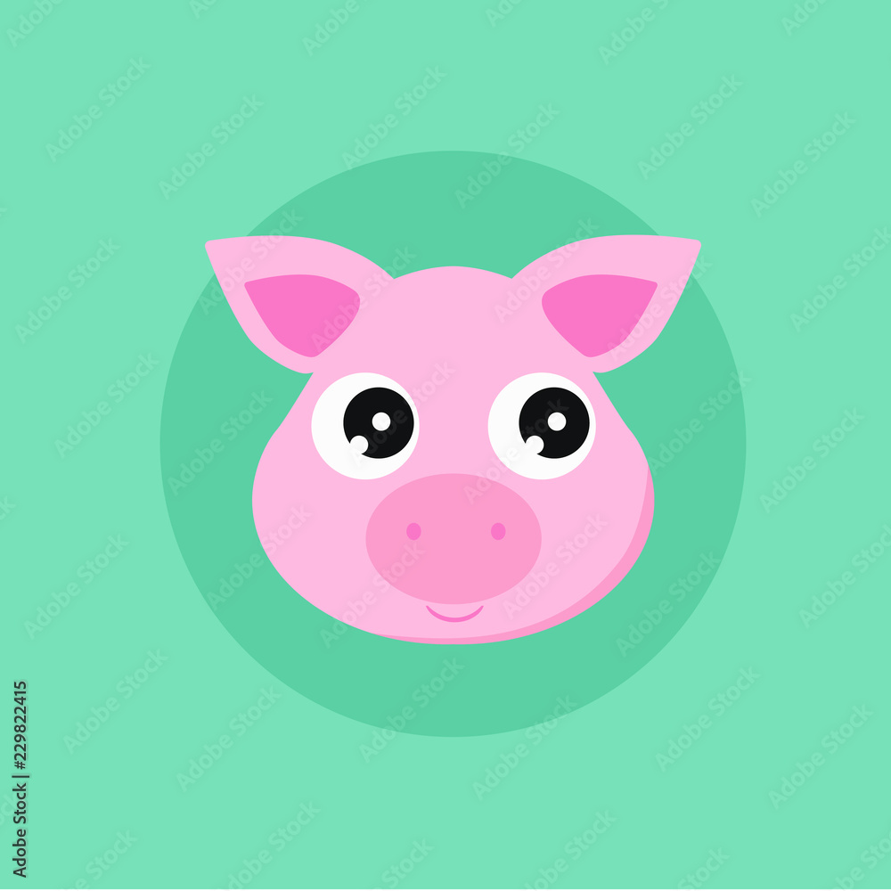 Funny vector pig illustration Funny vector pig illustration