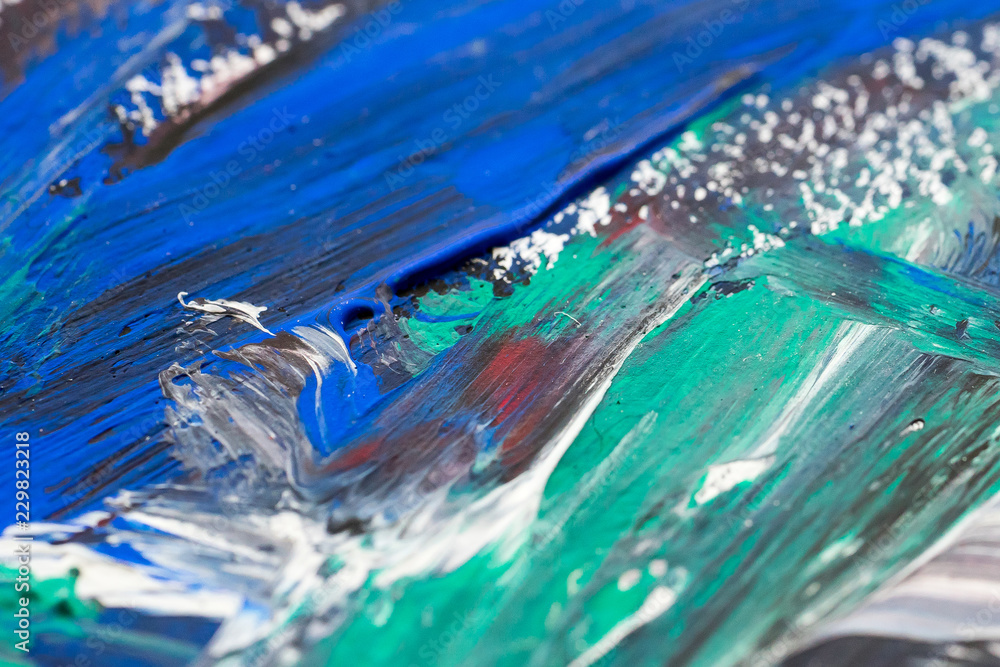 Closeup of gouache painting on paper Closeup of gouache painting on paper