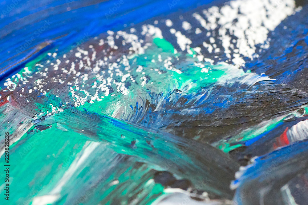 Closeup of gouache painting on paper Closeup of gouache painting on paper
