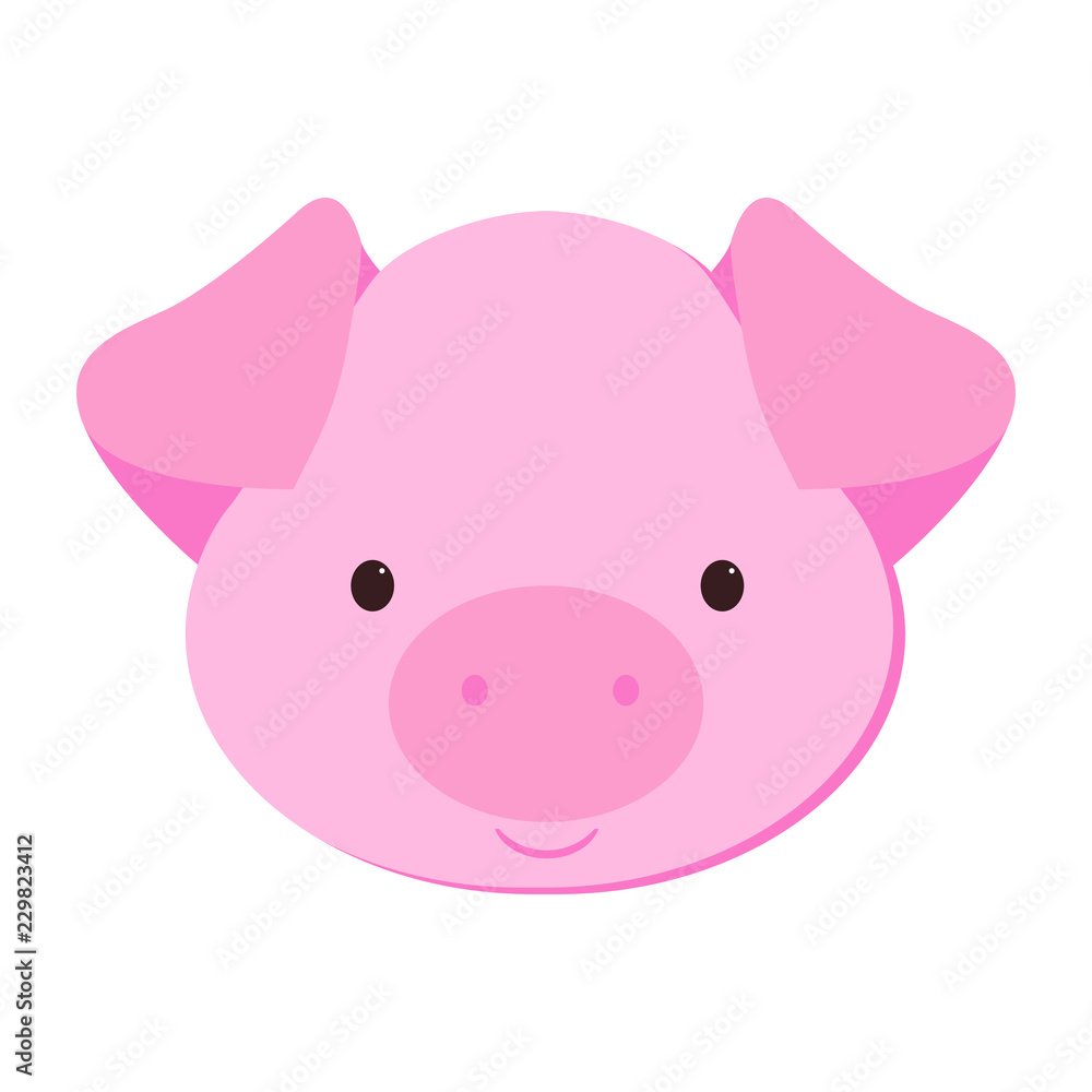 Funny vector pig illustration Funny vector pig illustration