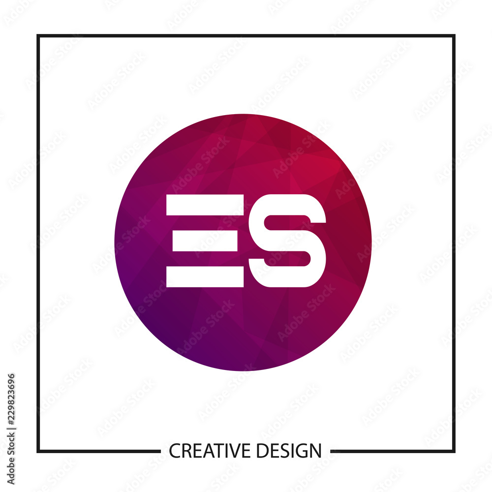 Initial Letter ES Logo Template Design