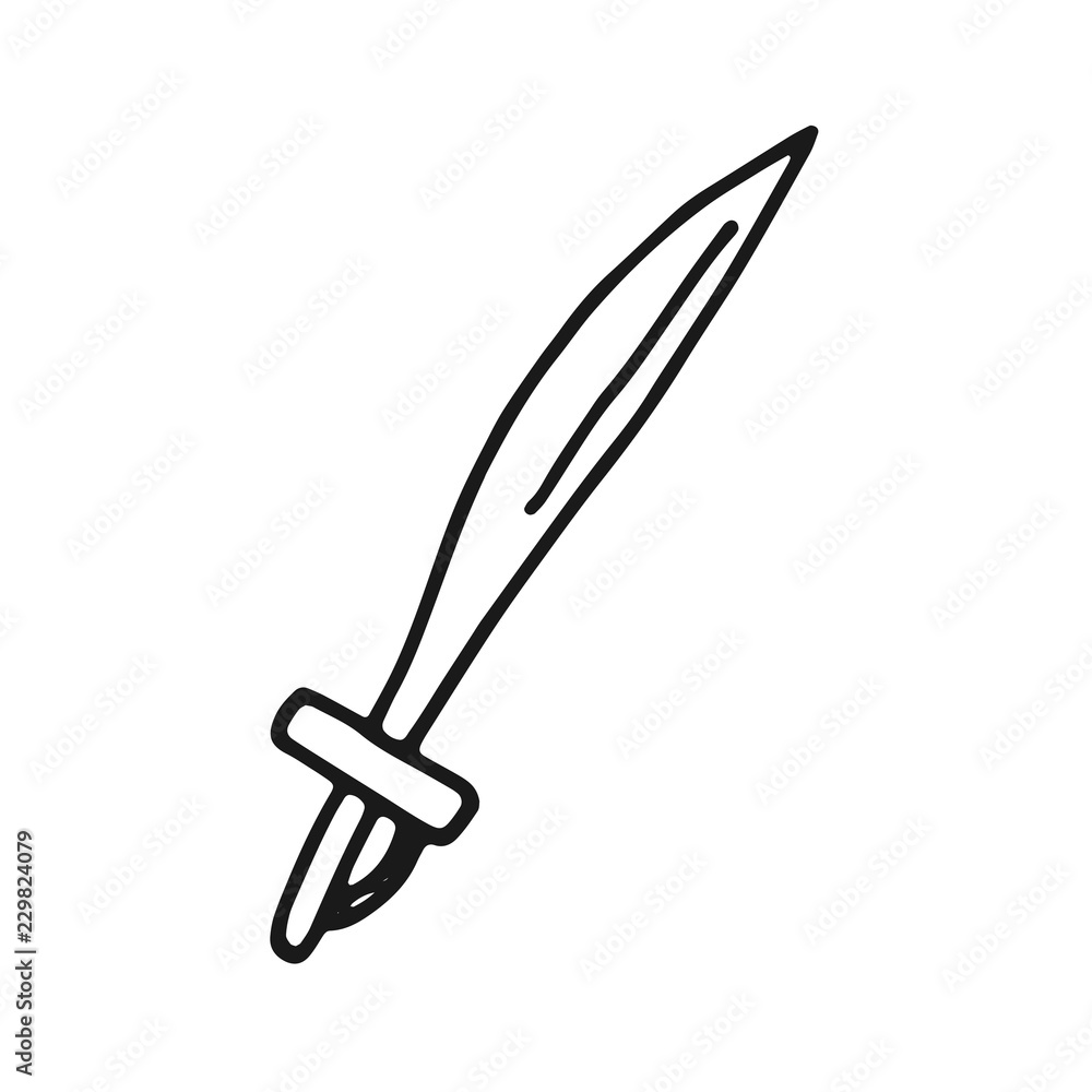 big sword combat weapon icon. sketch isolated big sword combat weapon icon. sketch isolated