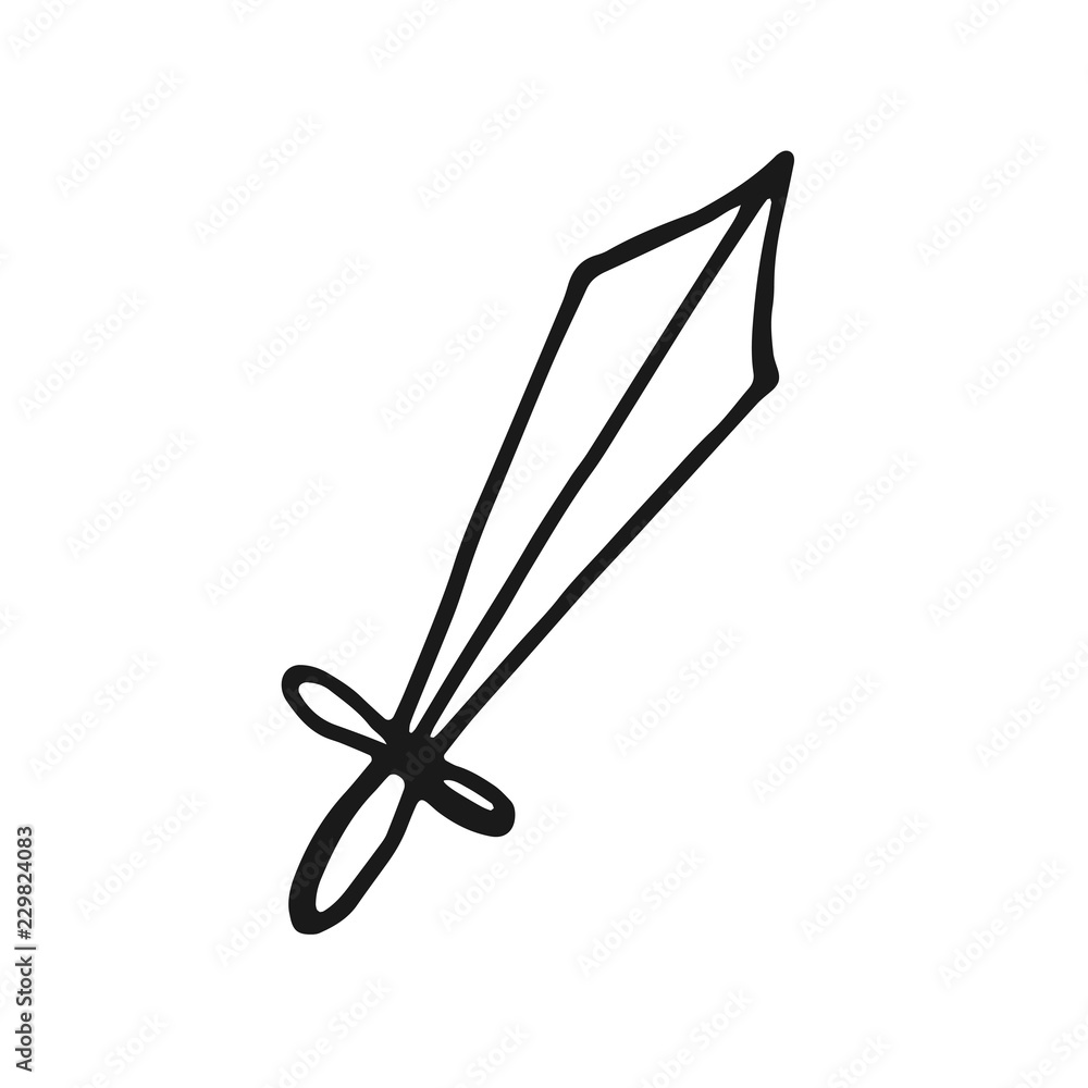 big sword combat weapon icon. sketch isolated big sword combat weapon icon. sketch isolated