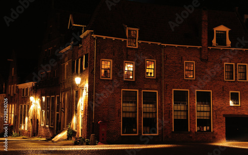 Deventer at night in the Bergquarter