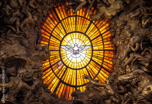 Throne Bernini Holy Spirit Dove, Saint Peter's Basilica in Rome