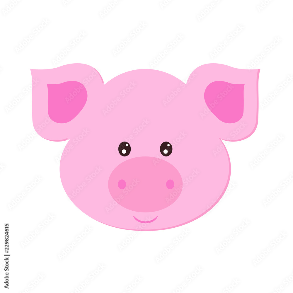Fototapeta premium happy vector pig