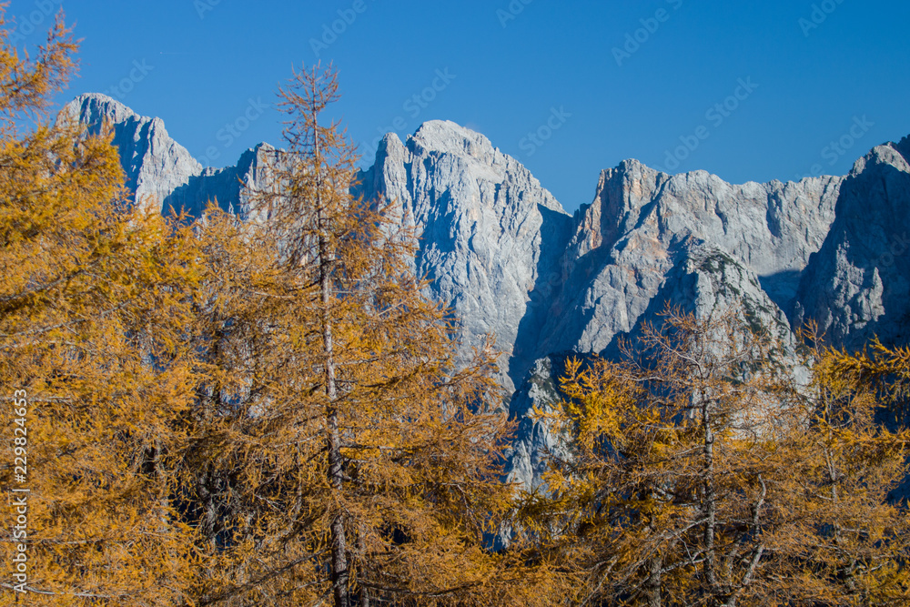 Autumn in Slovenia mountains, Triglav national park