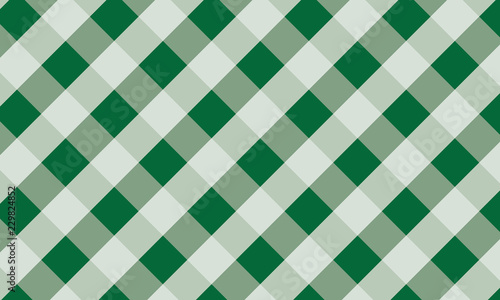 PrintGreen and white gingham background texture.Vector illustration photo