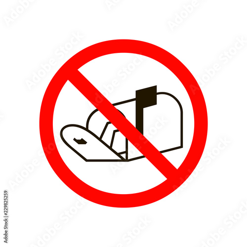 no spam icon, no mail vector