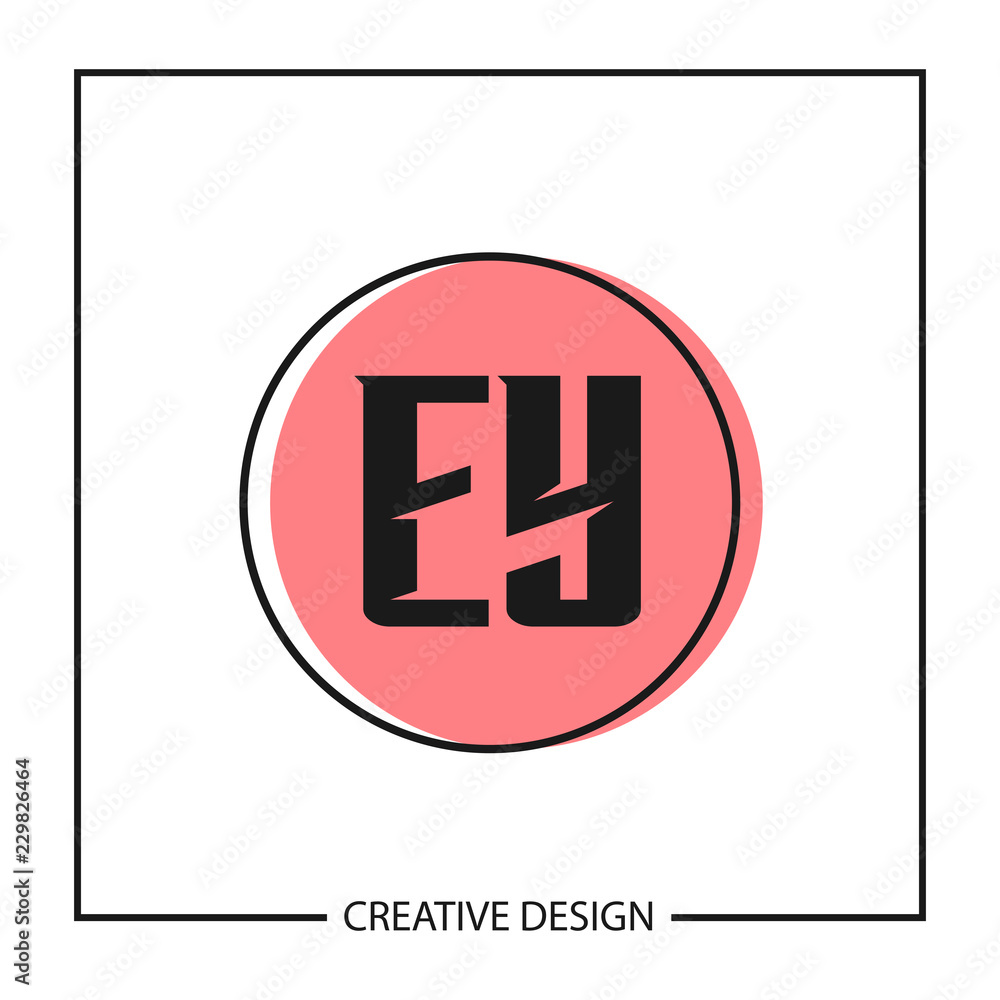 Obraz premium Initial Letter EY Logo Template Design