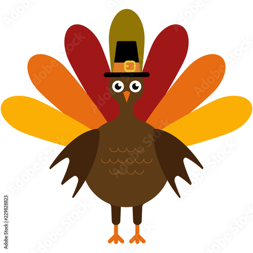 Vector illustration of a thanksgiving turkey