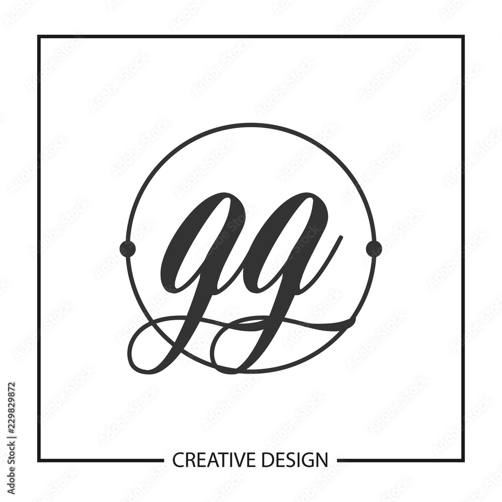 Initial Letter GG Logo Template Design