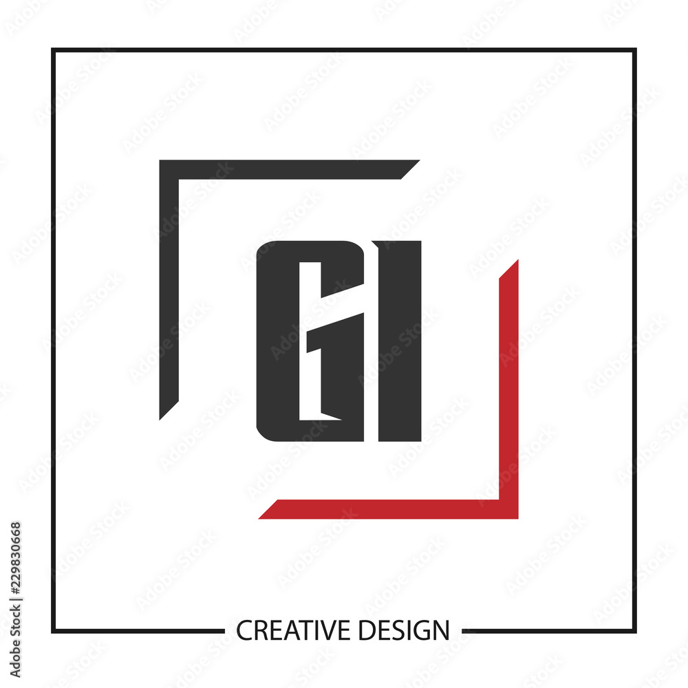 Initial Letter GI Logo Template Design Initial Letter GI Logo Template Design