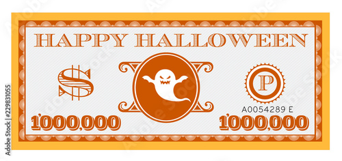 Happy Halloween Dollar Bill Vector Design