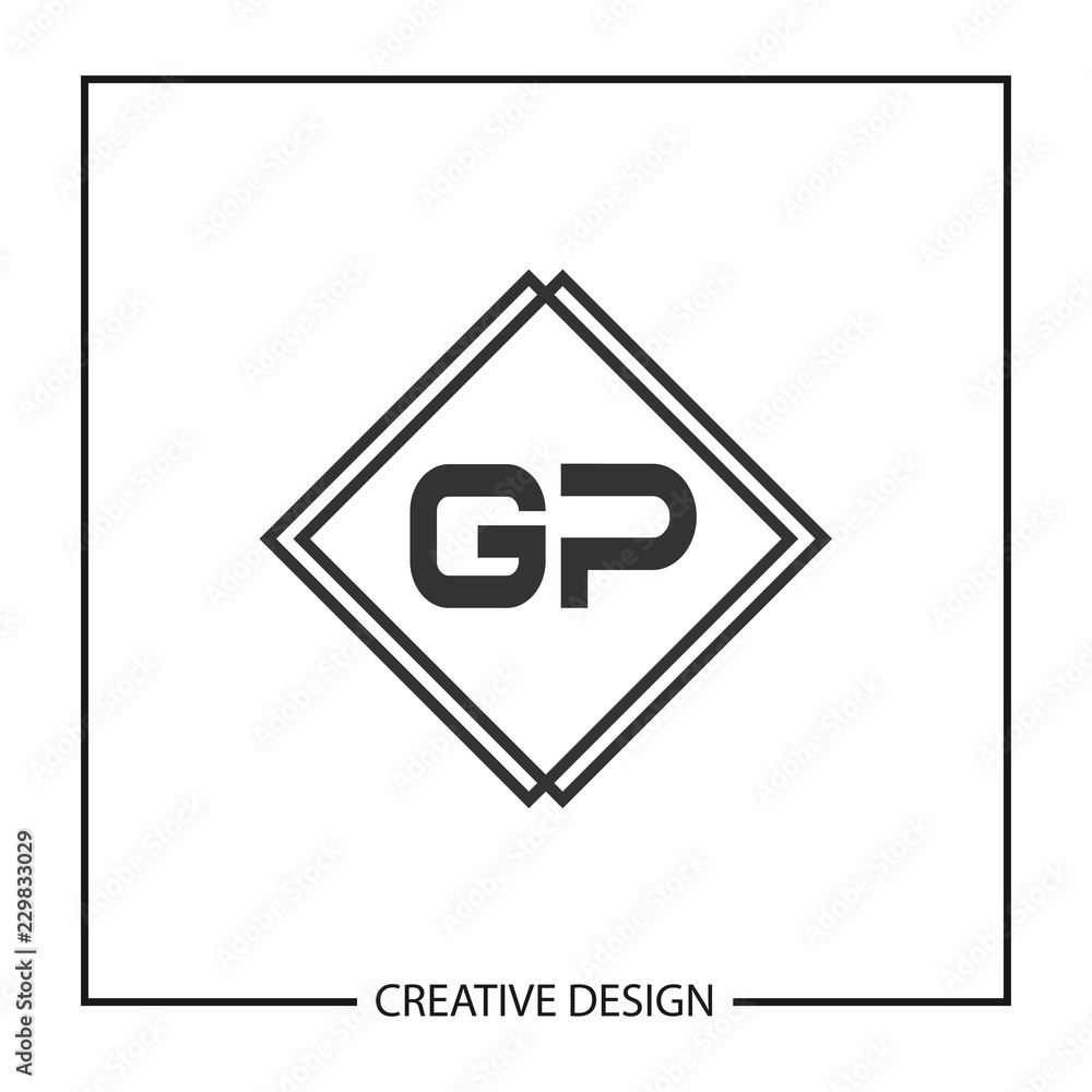 Obraz premium Initial Letter GP Logo Template Design