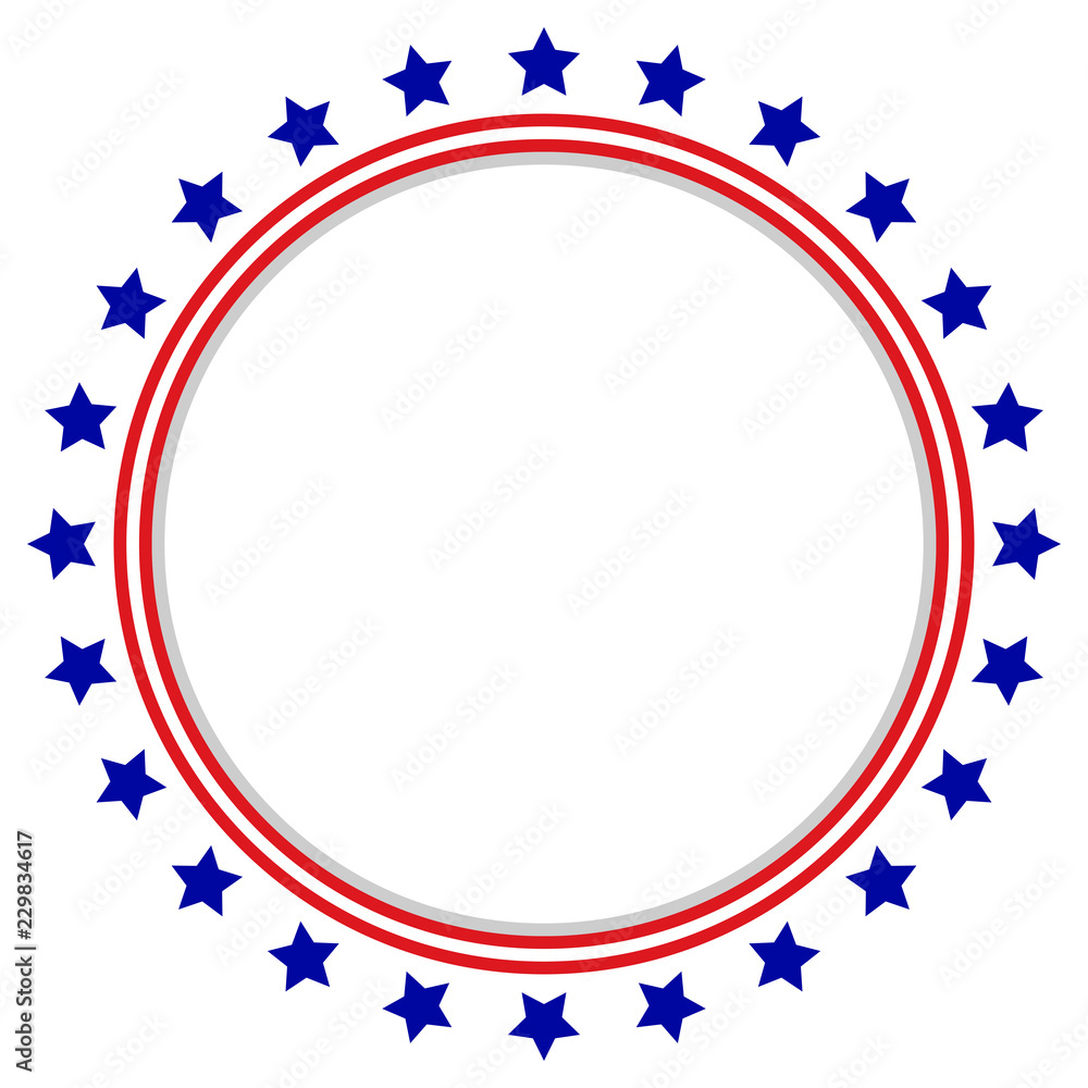 Us Flag Circle Stars