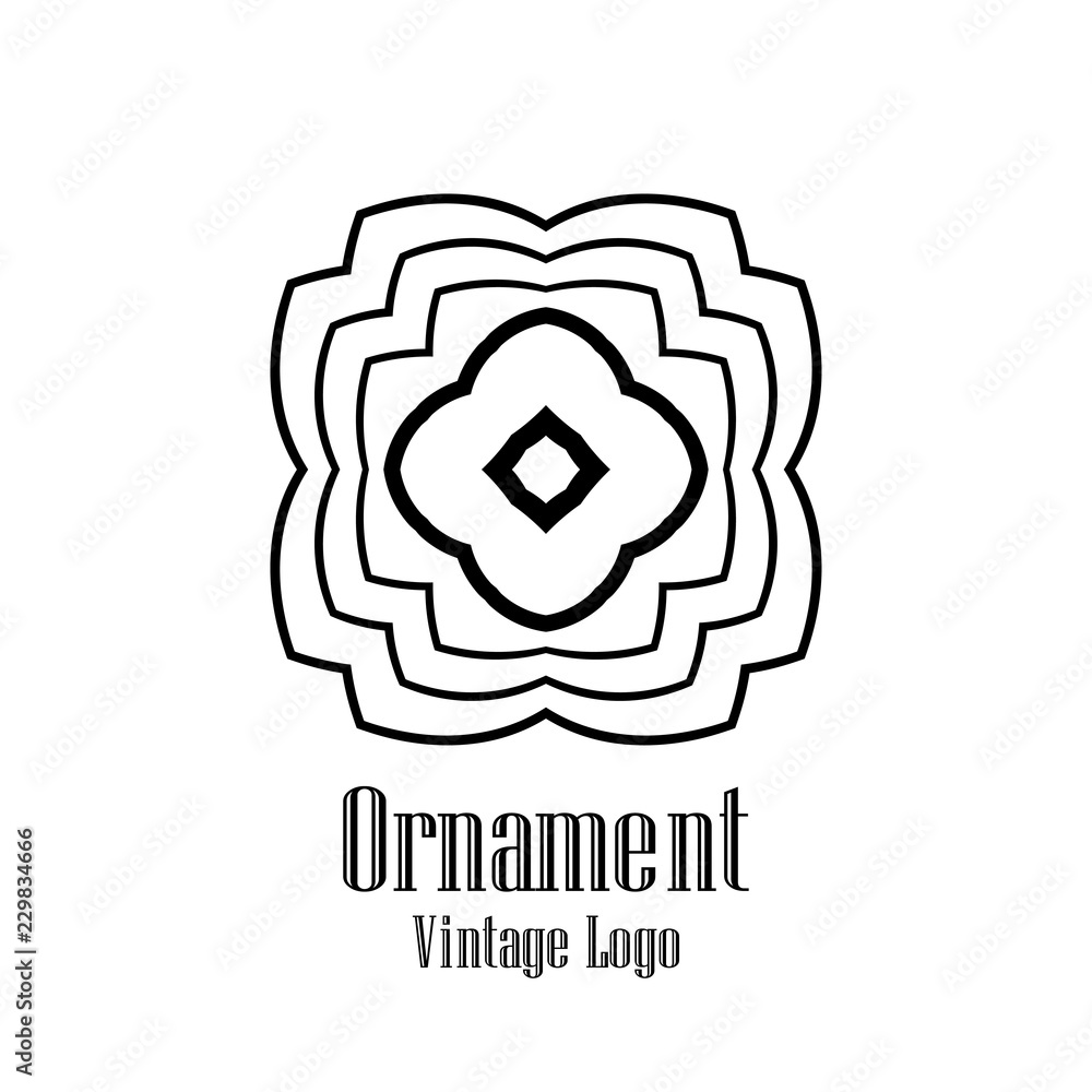 Fototapeta premium Art Deco vintage logo