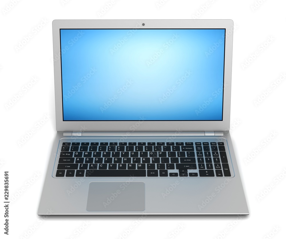 laptop computer single 3d illustration laptop computer single 3d illustration