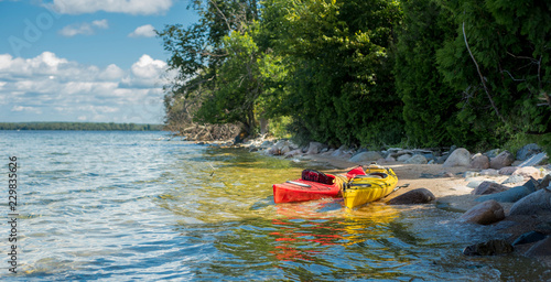 Kayaking Lake Kagawong Manitoulin Island