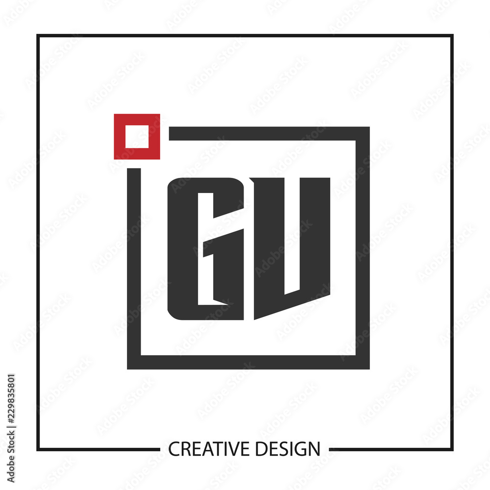 Initial Letter GV Logo Template Design Initial Letter GV Logo Template Design