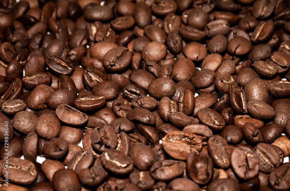 background of coffee beans close-up background of coffee beans close-up