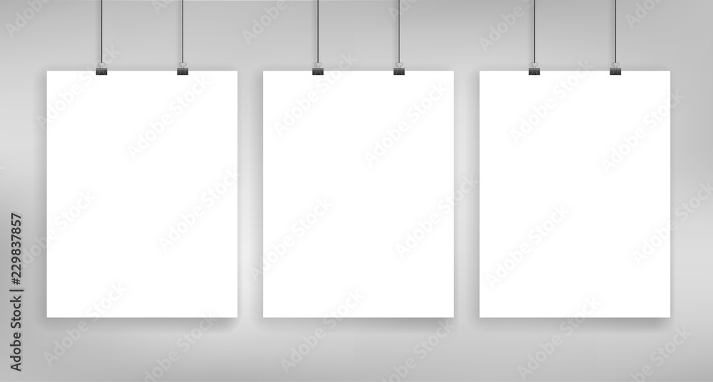 Three poster mockup Three poster mockup