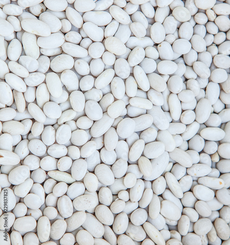 Great Northern Beans texture background. Also called white kidney beans, these beans have a smooth texture, and delicate flavor