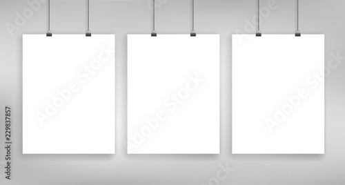 Three poster mockup