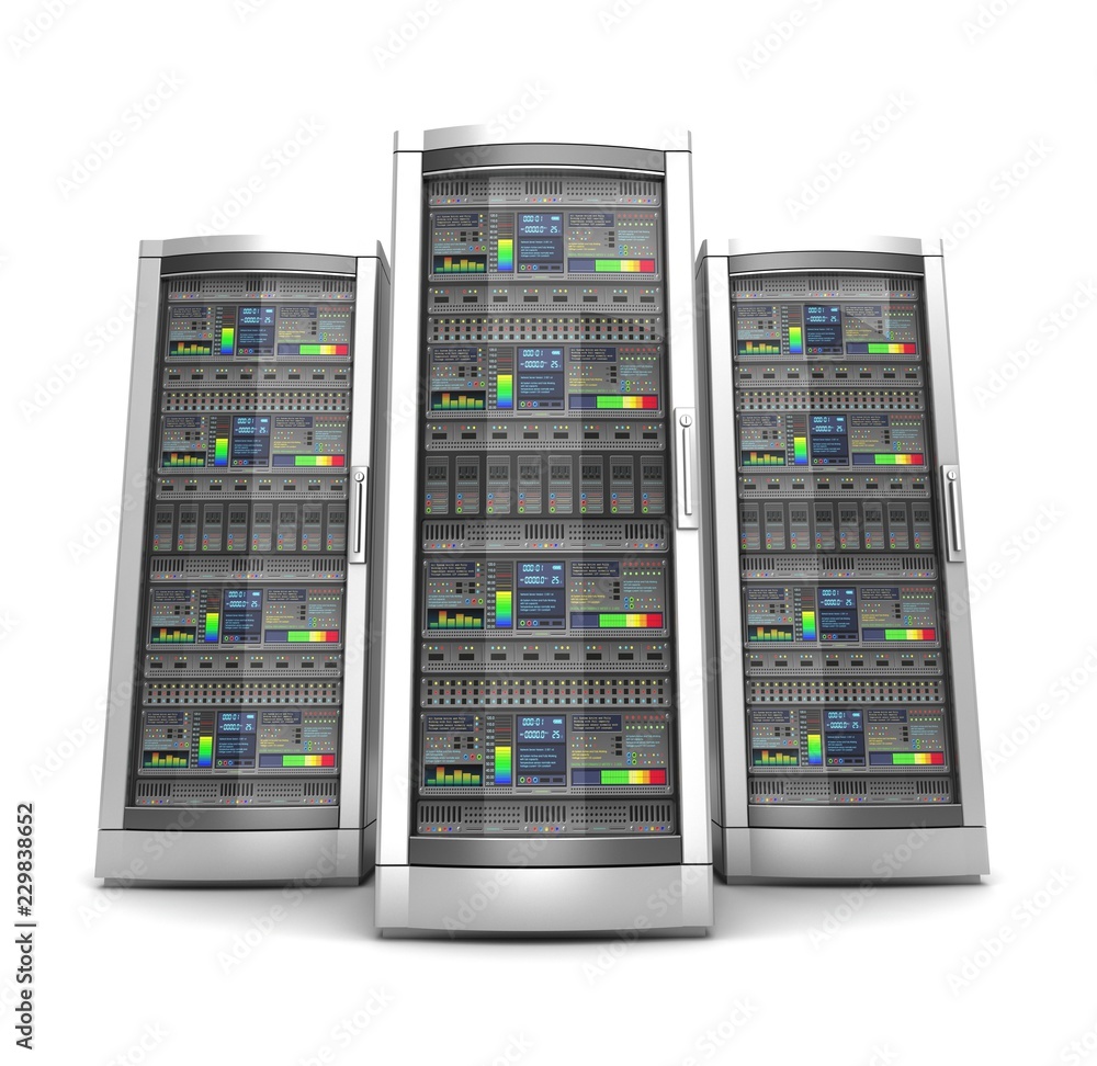 network workstation servers 3d illustration network workstation servers 3d illustration