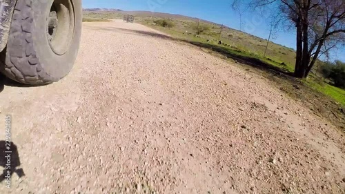 a clip of a ride in an ATV shot at 60fps for slowmotion
you can see the wheels and the view from the atv photo