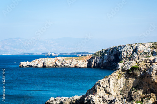 Houcima beach and waves and rocks photo