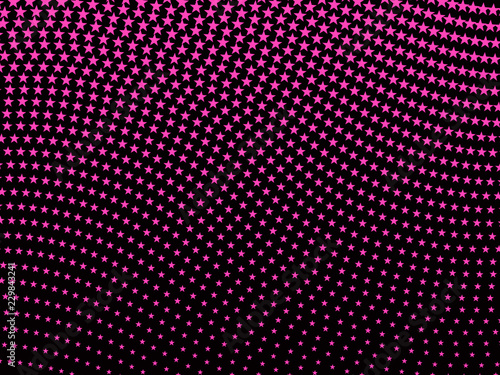 Wavy halftone star pattern in pink on black