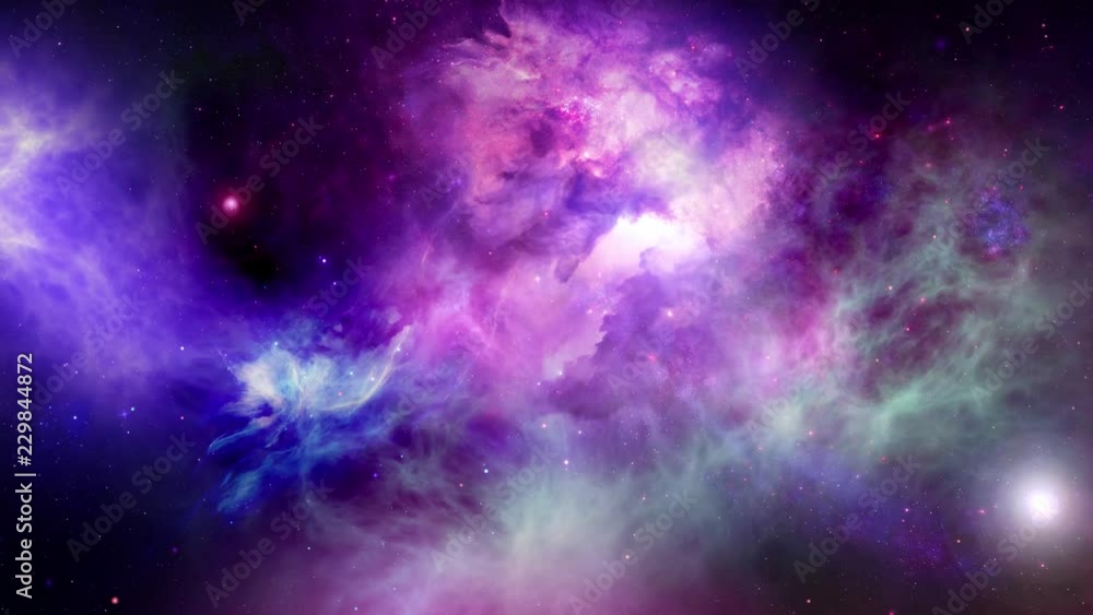 Space travel towards a nebula Space travel towards a nebula