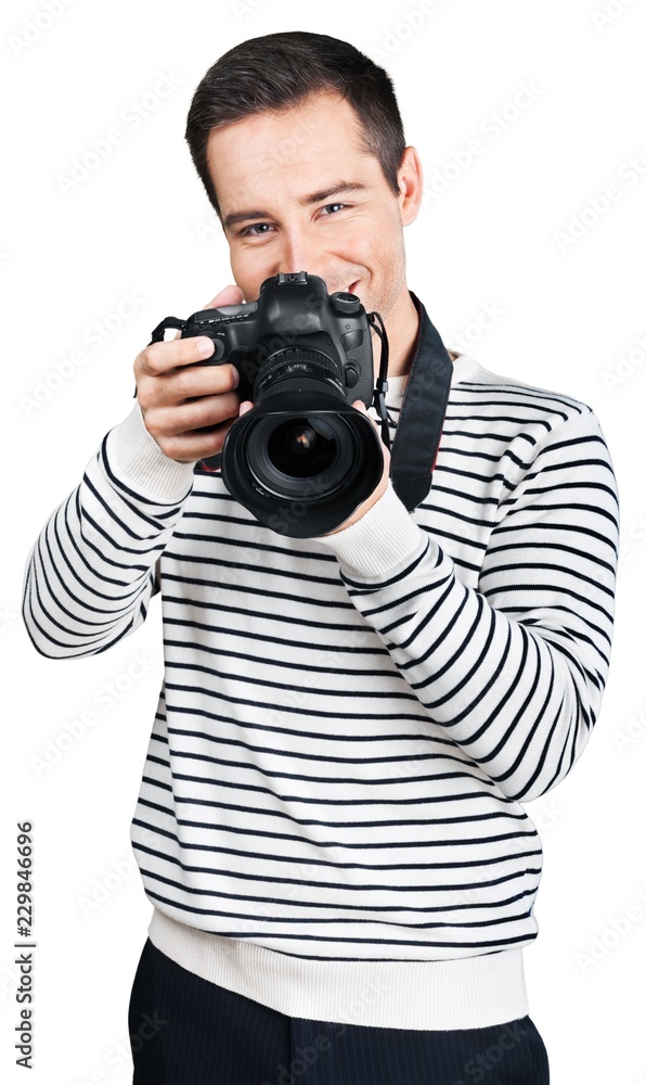 Closeup of a Photographer Taking Photos Closeup of a Photographer Taking Photos