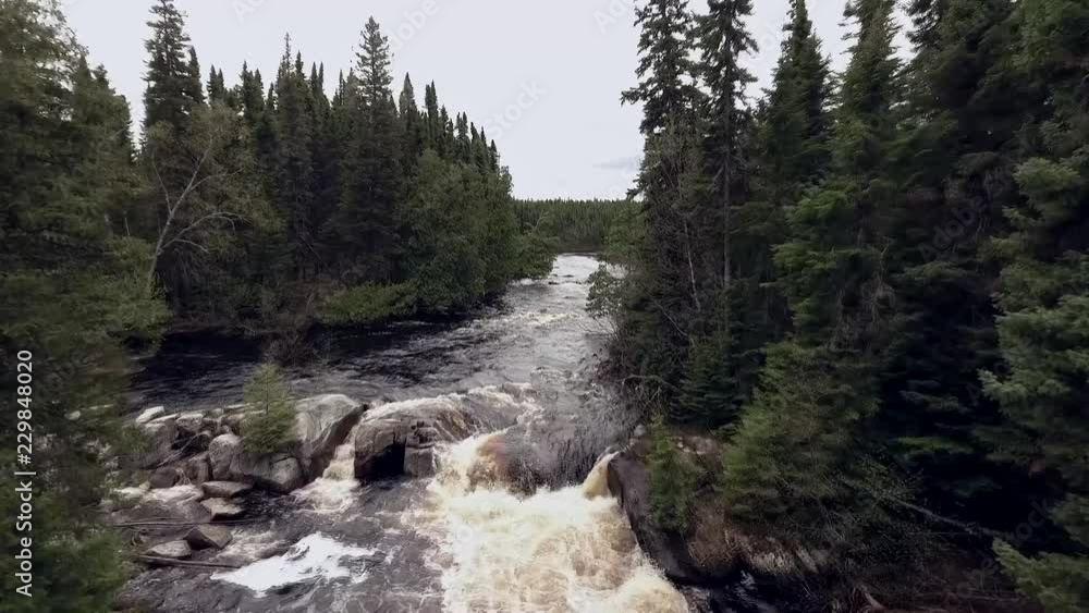 Small waterfall during summer in Canada. Small waterfall during summer in Canada.
