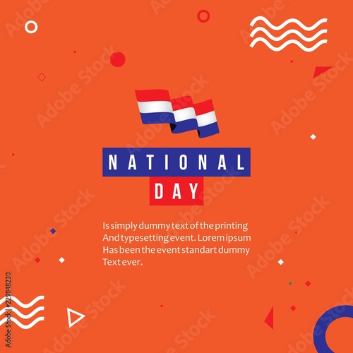 Netherlands National Day Vector Template Design Illustration photo