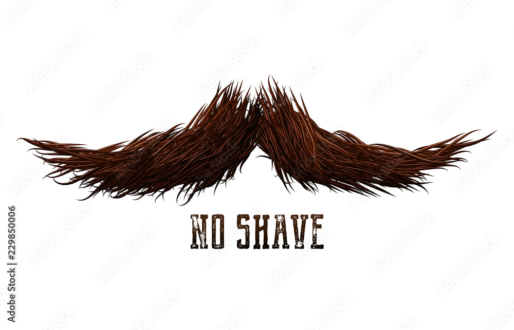 Mustache sign or label as a symbol of masculinity Stock Vector Adobe