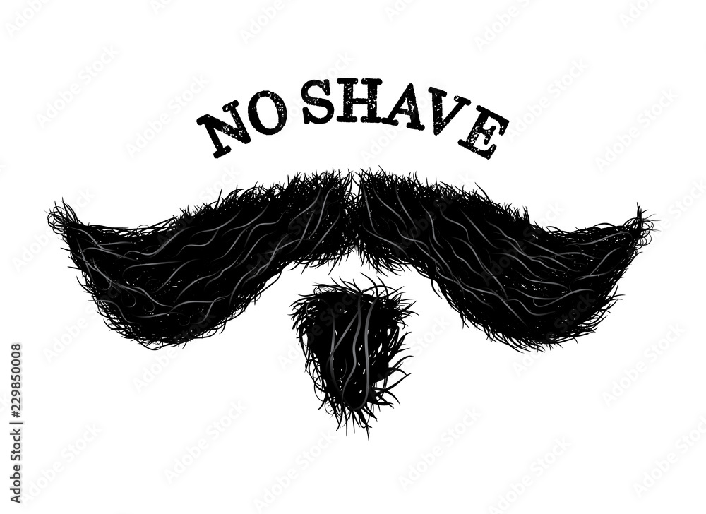 Mustache sign or label as a symbol of masculinity Stock Vector Adobe