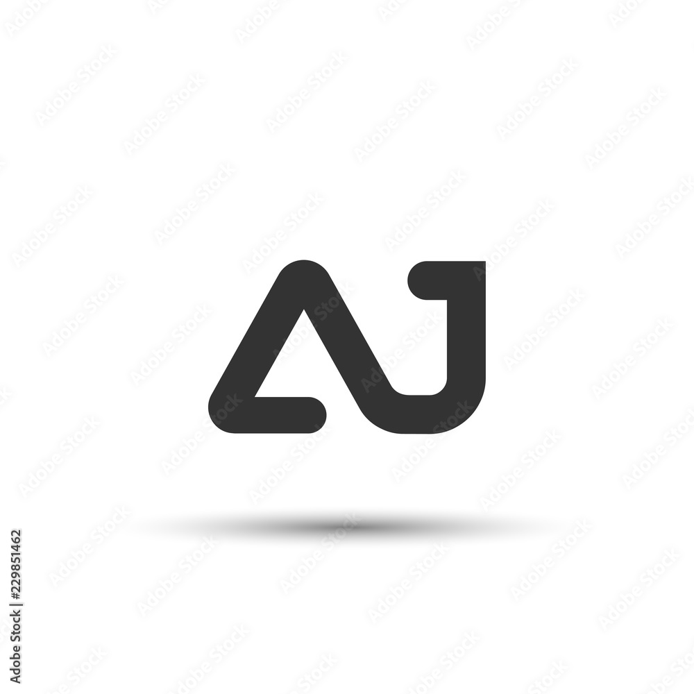 Initial AJ Letter Logo Design - obrazy, fototapety, plakaty 