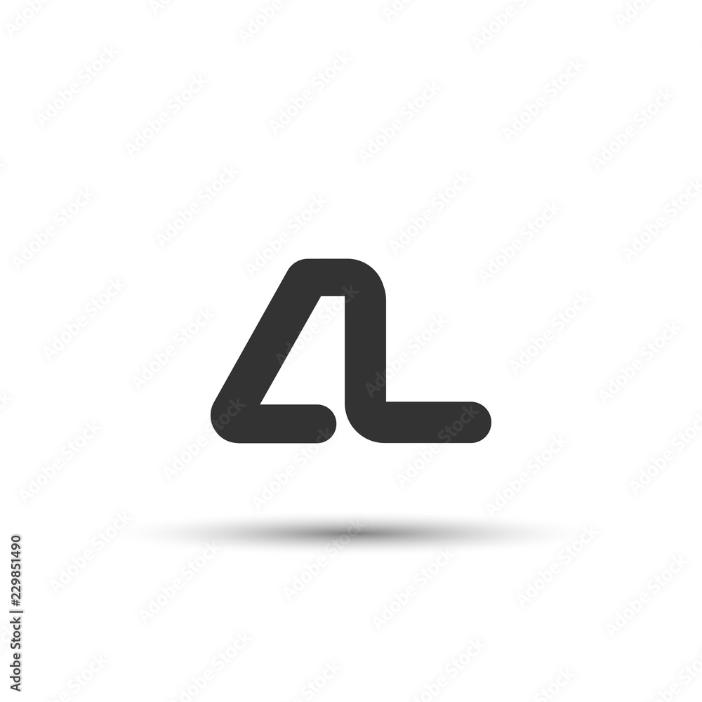 Initial AL Letter Logo Design - obrazy, fototapety, plakaty 