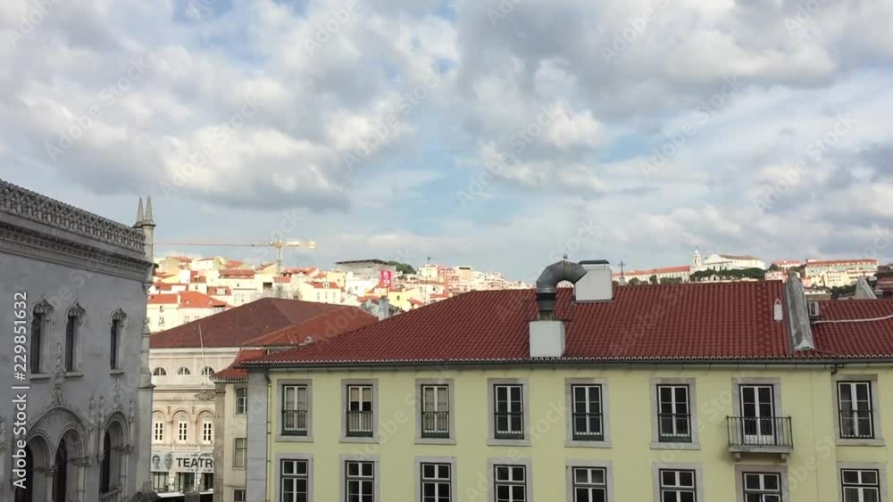 View from Rossio railway station to Castelo de São Jorge View from Rossio railway station to Castelo de São Jorge