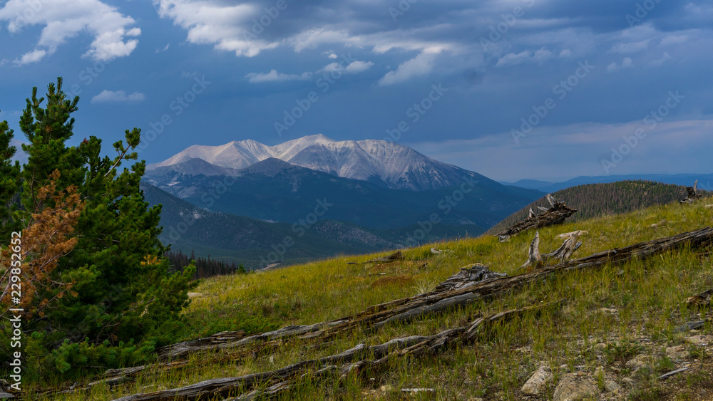 Fototapeta premium Rocky mountains alpine meadow