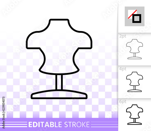 Dummy simple black line vector icon