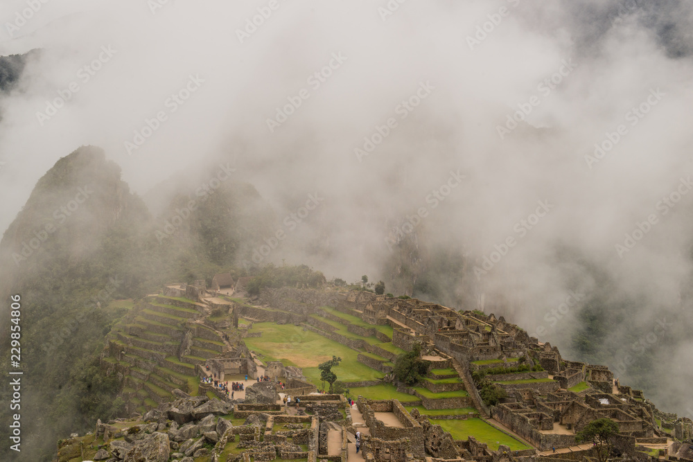 Fototapeta premium Landscape of Machu Picchu ruins in Peru.