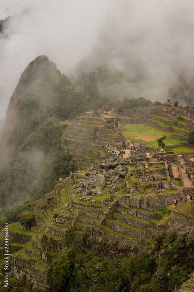 Fototapeta premium Landscape of Machu Picchu ruins in Peru.
