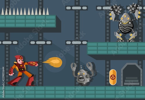 shooting videogame character